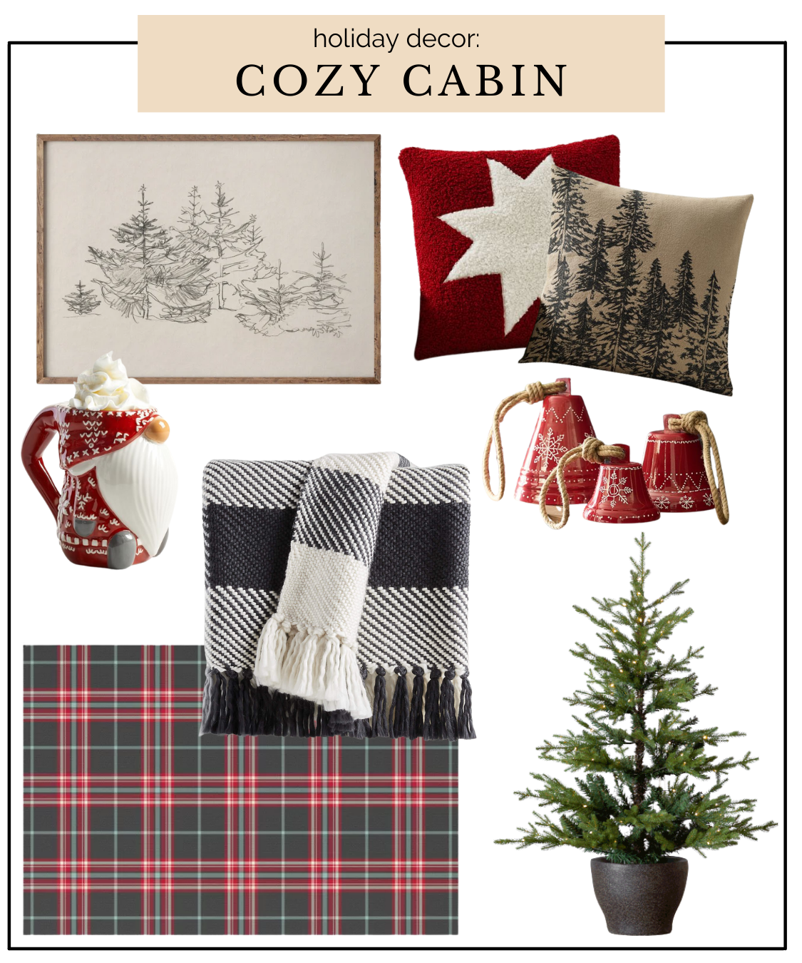 cozy cabin look, cozy cabin decorating ideas, christmas cabin decor