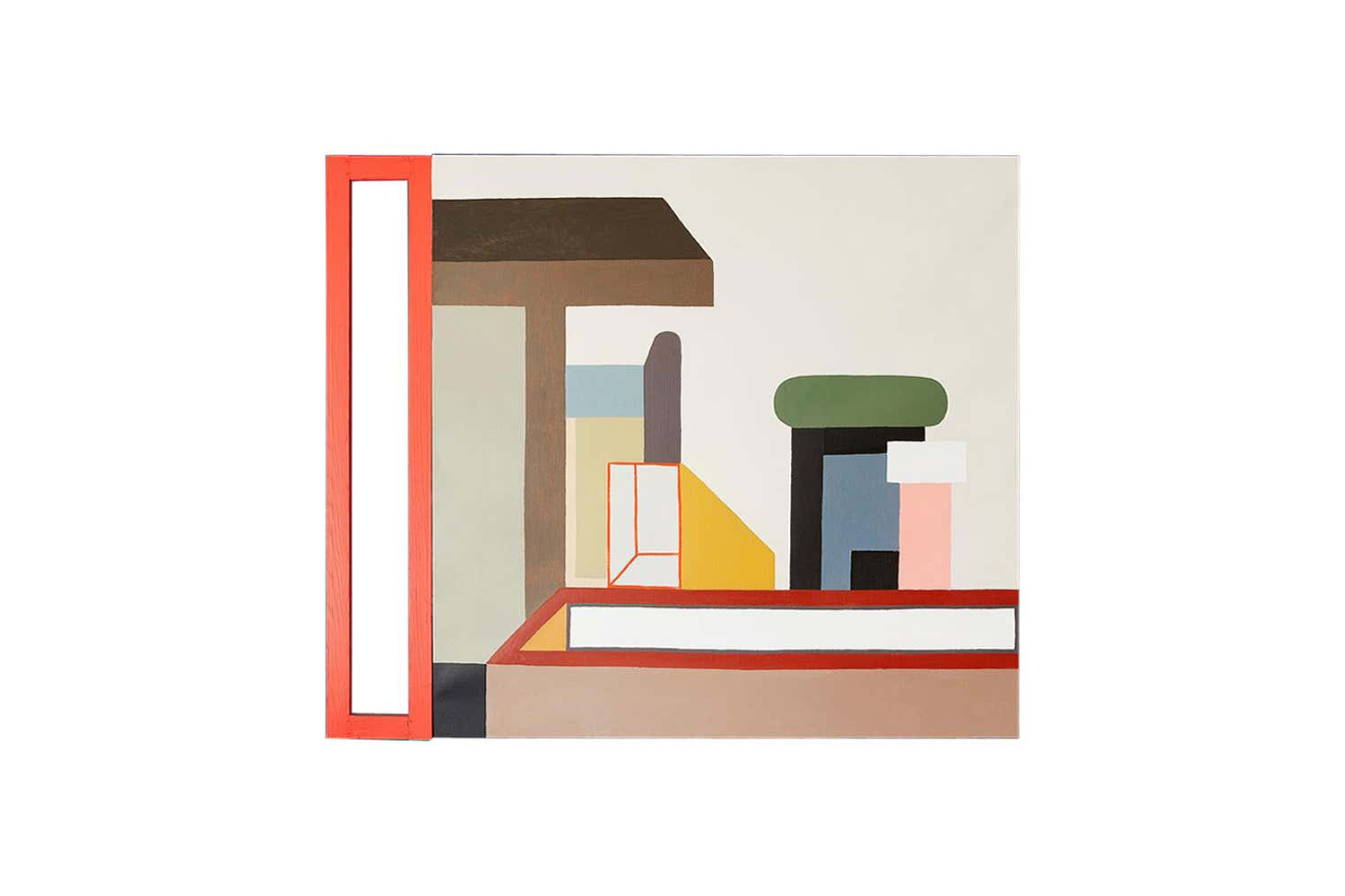 the natalie du pasquier oil on canvas piece on the wall was painted in \20\17 b 22