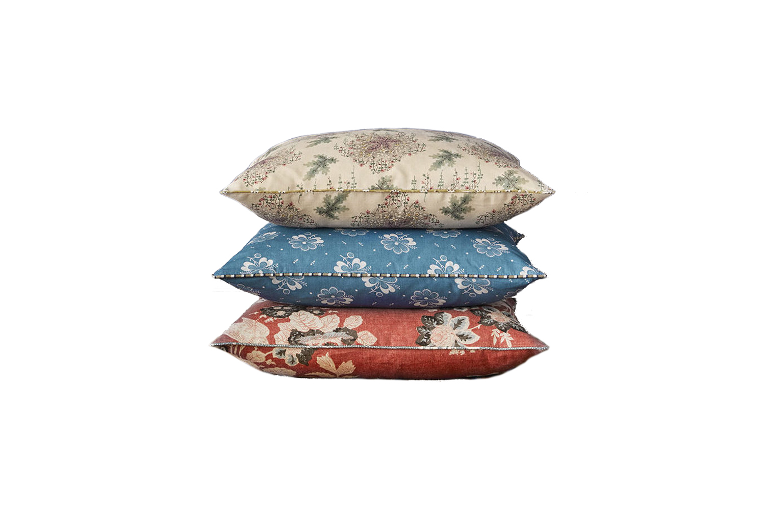 the apartment bespoke pillows are available in various textiles; €300 each at 24