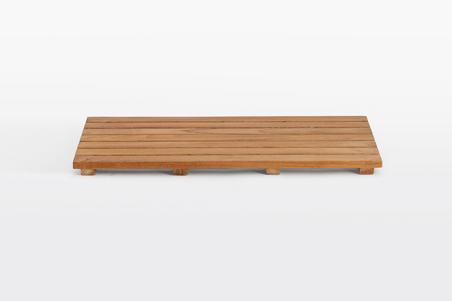 the rejuvenation teak shower mat comes in three sizes from \$\1\29 to \$349. 12
