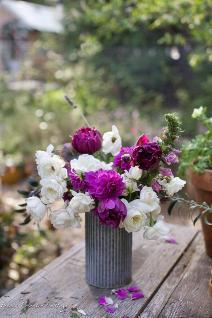 arrangement floral de jardin de chalet 