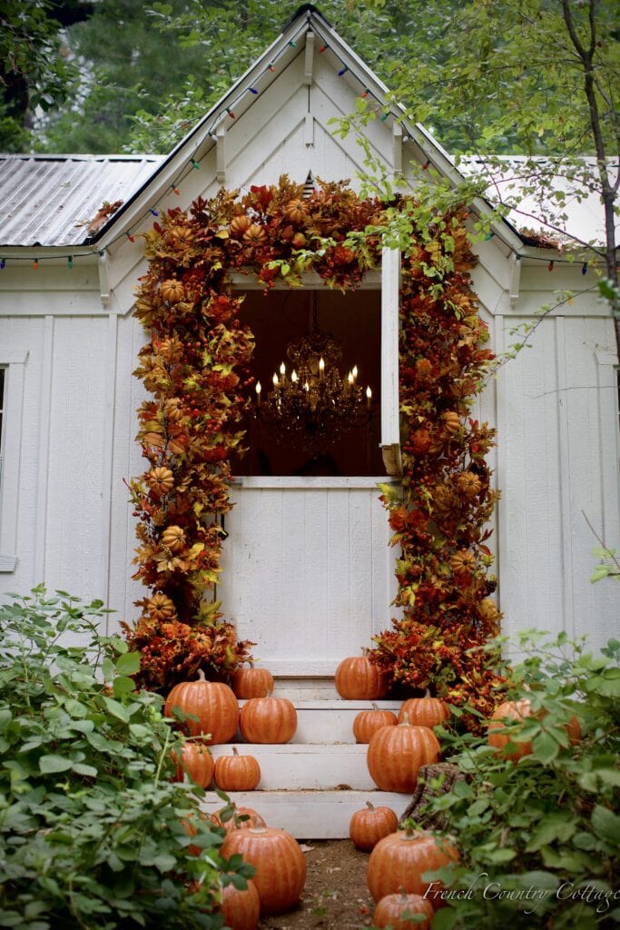 style de porche de grange d'automne 